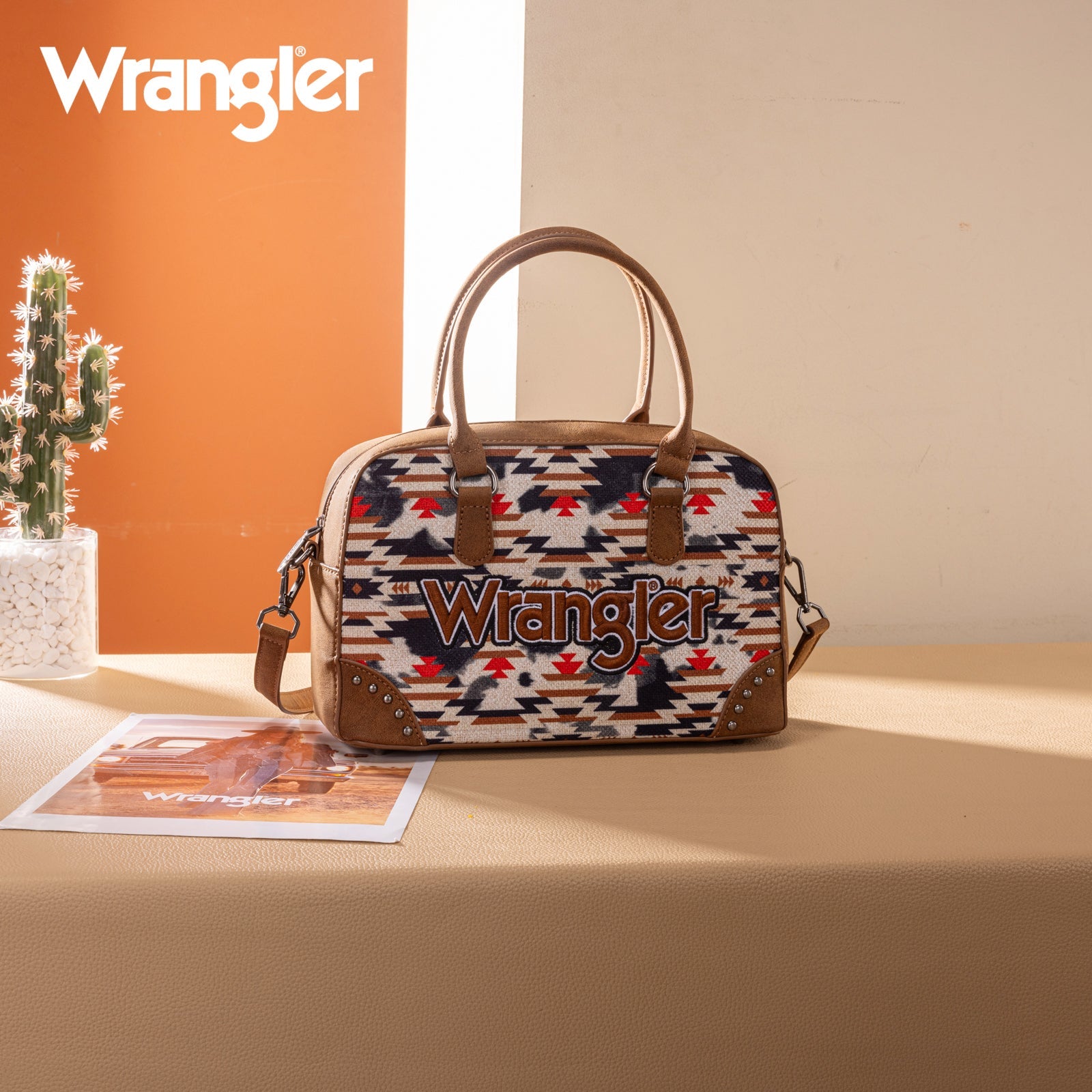 Wrangler Aztec Print Satchel/Crossbody