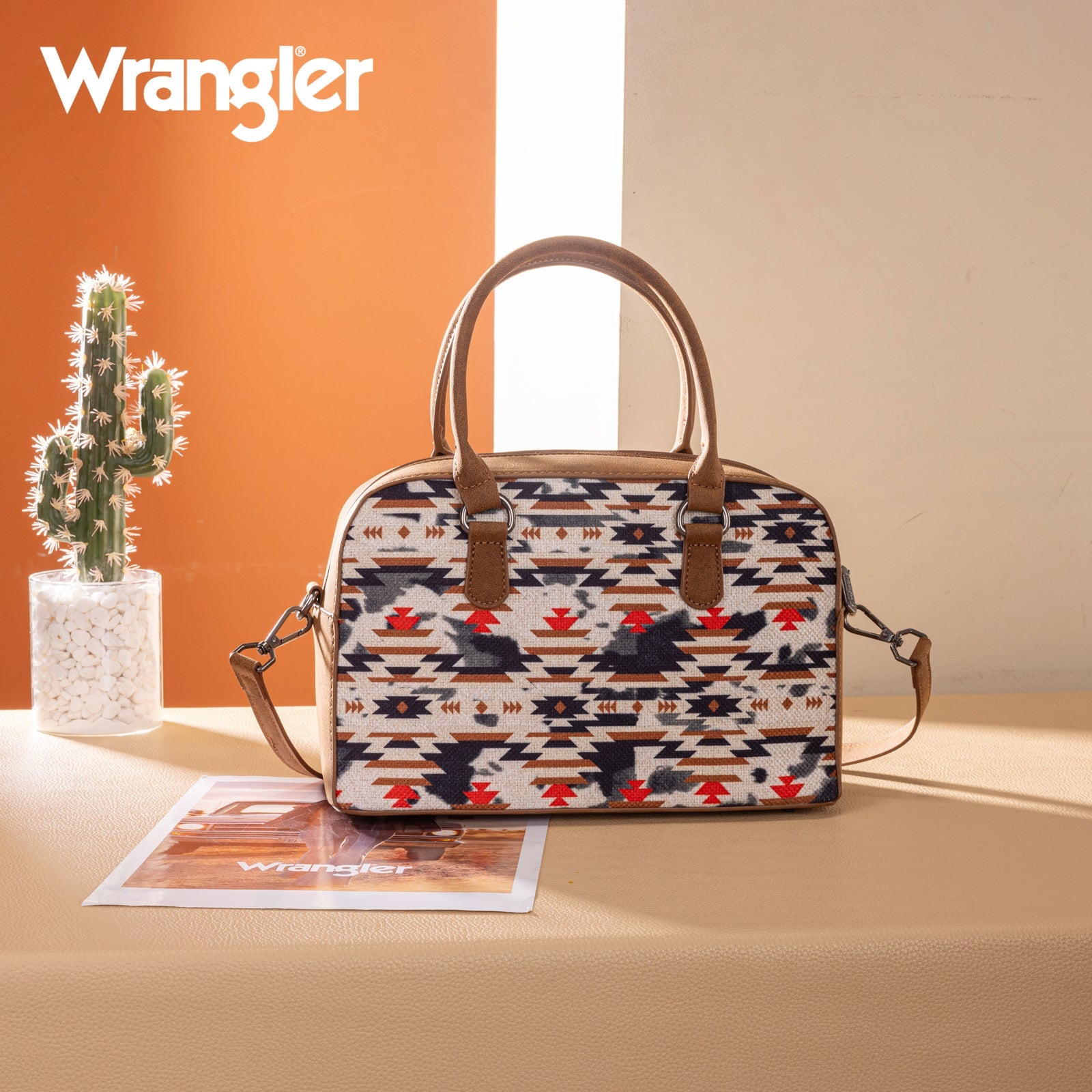 Wrangler Aztec Print Satchel/Crossbody