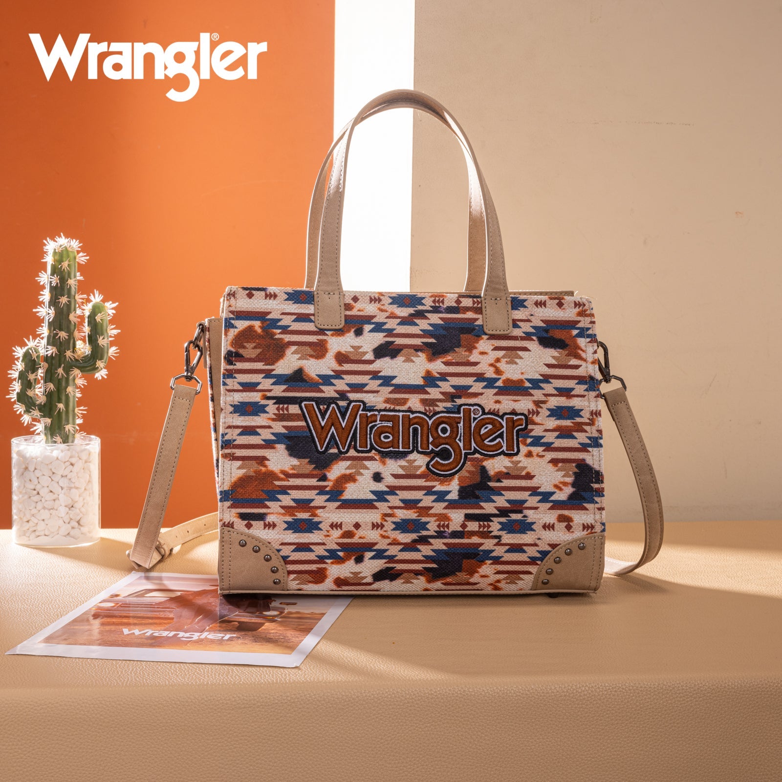 Wrangler Aztec Print Tote/Crossbody
