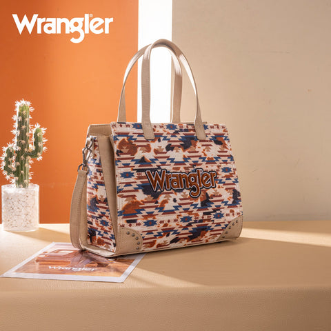 Wrangler Aztec Print Tote/Crossbody