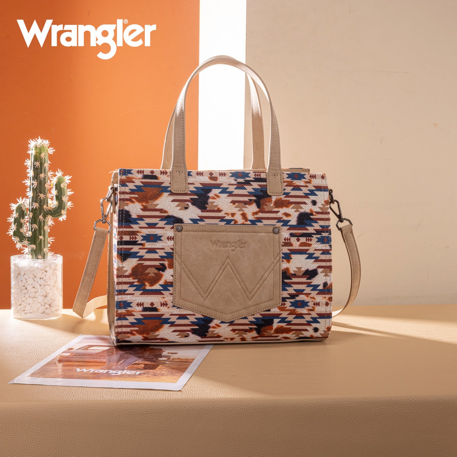 Wrangler Aztec Print Tote/Crossbody