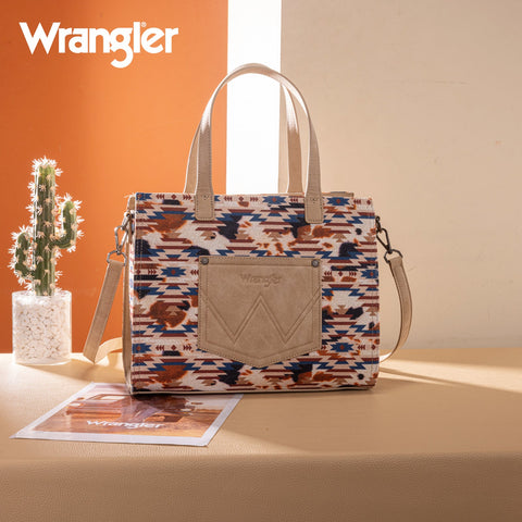 Wrangler Aztec Print Tote/Crossbody