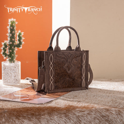 Trinity Ranch Western Hair-On Cowhide Mini Tote/Crossbody