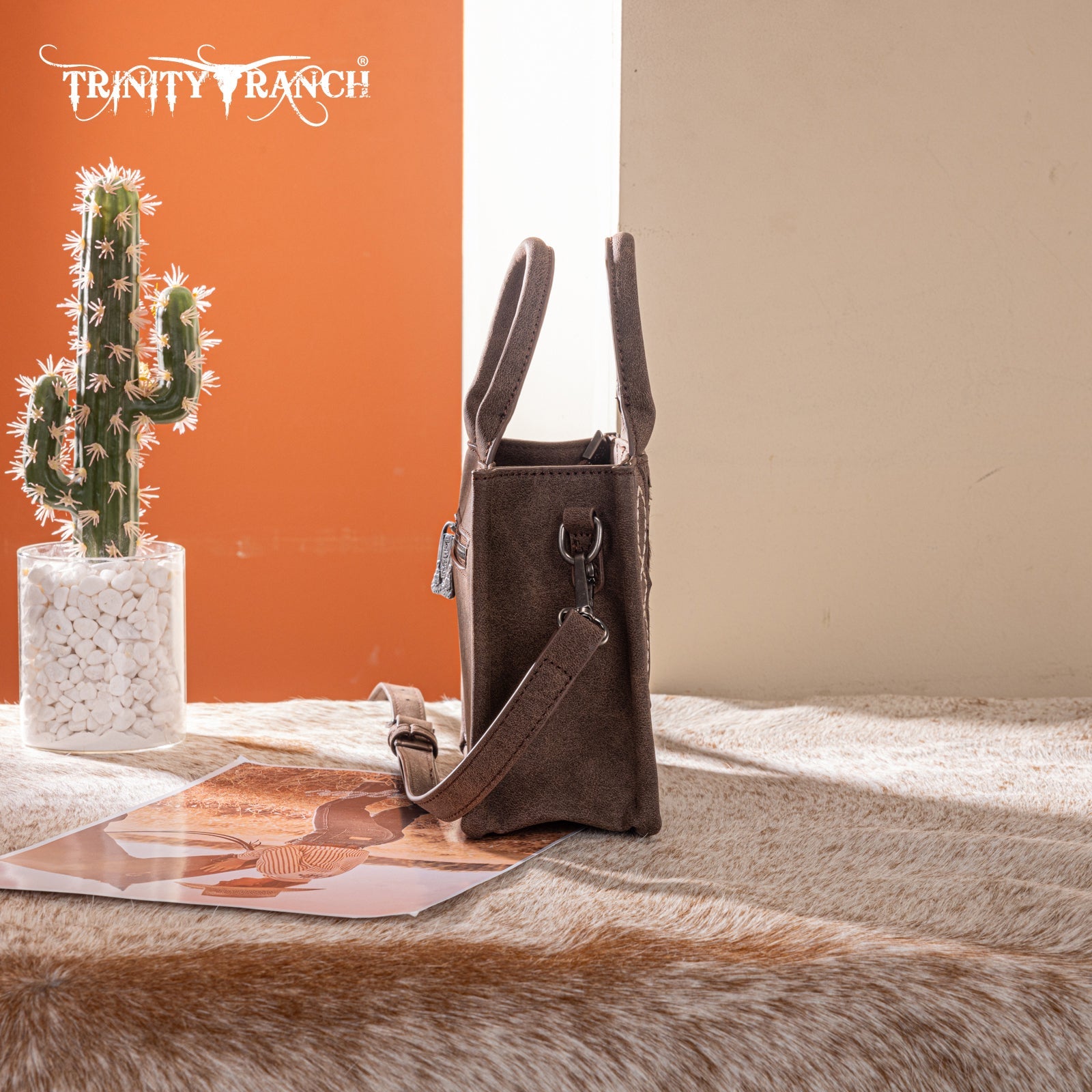 Trinity Ranch Western Hair-On Cowhide Mini Tote/Crossbody