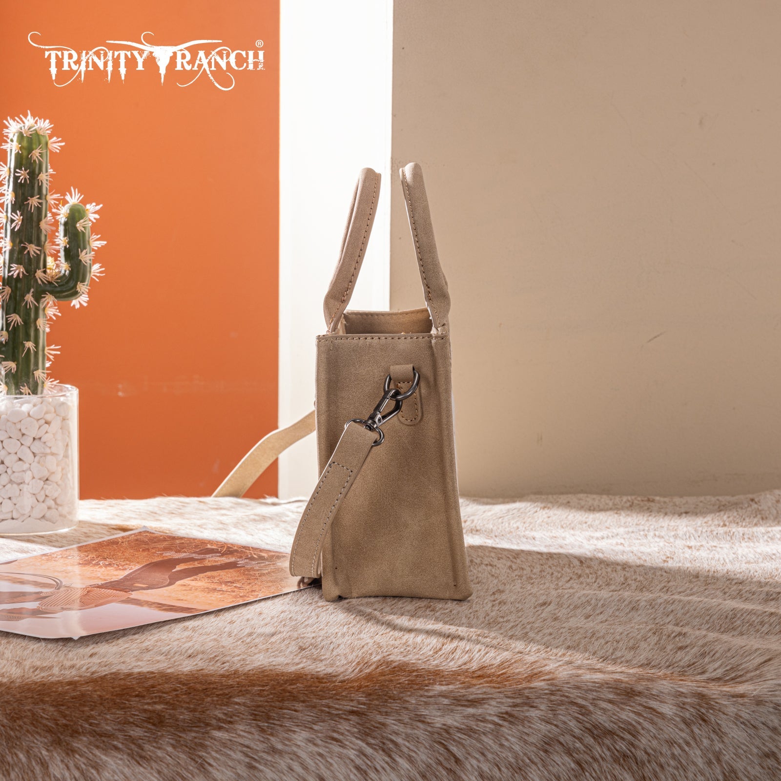 Trinity Ranch Western Hair-On Cowhide Mini Tote/Crossbody