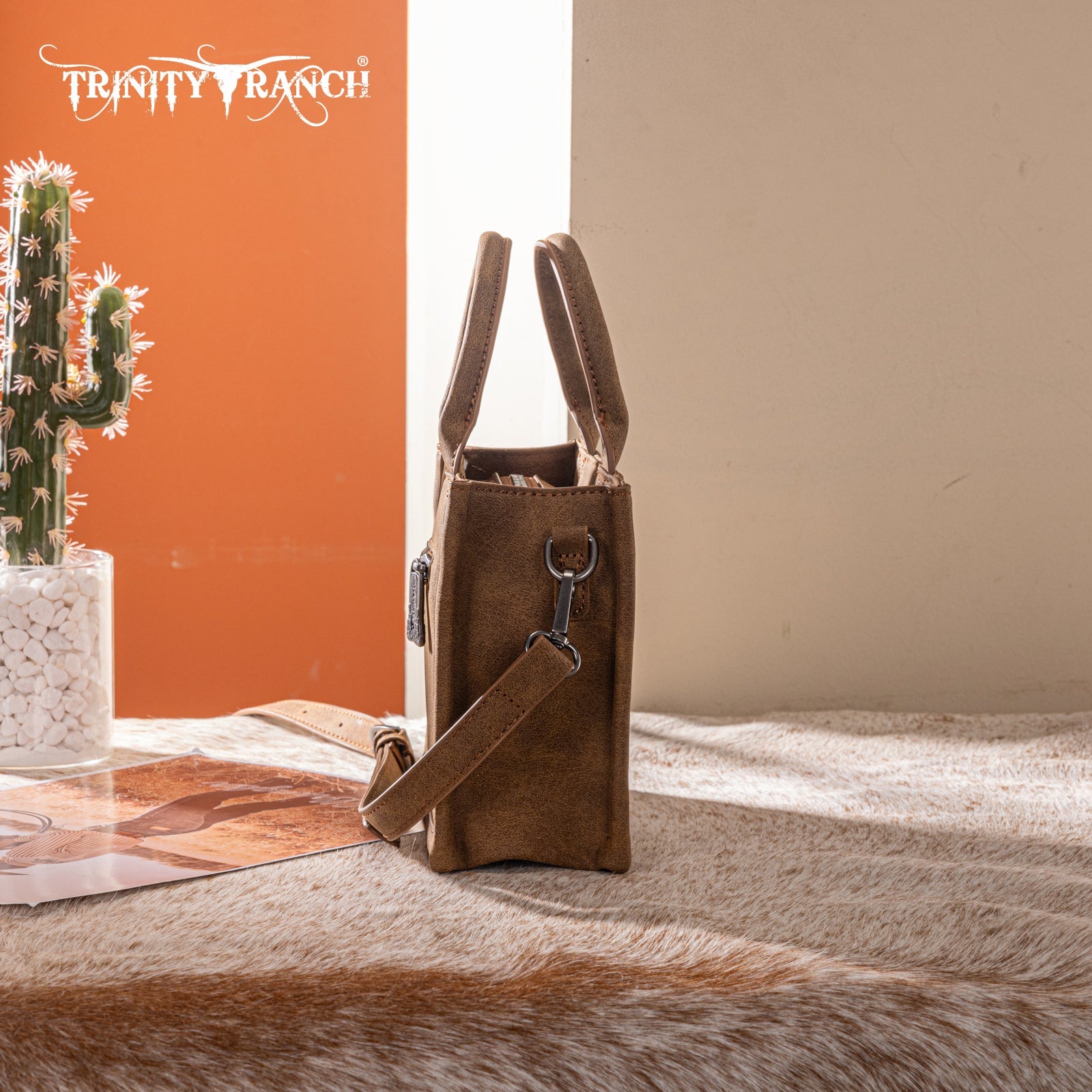 Trinity Ranch Western Hair-On Cowhide Mini Tote/Crossbody