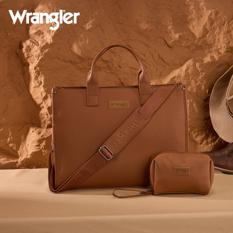 Wrangler Structured Work Tote/Large Carry-All Tote/Crossbody with Pouch