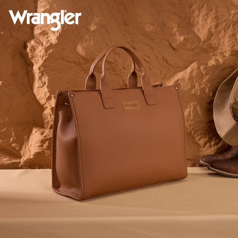 Wrangler Structured Work Tote/Large Carry-All Tote/Crossbody with Pouch
