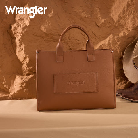 Wrangler Structured Work Tote/Large Carry-All Tote/Crossbody with Pouch