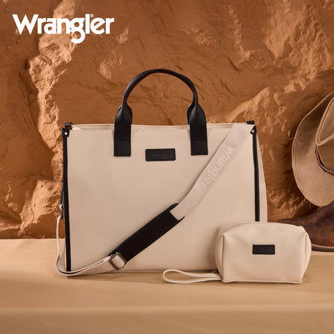 Wrangler Structured Work Tote/Large Carry-All Tote/Crossbody with Pouch