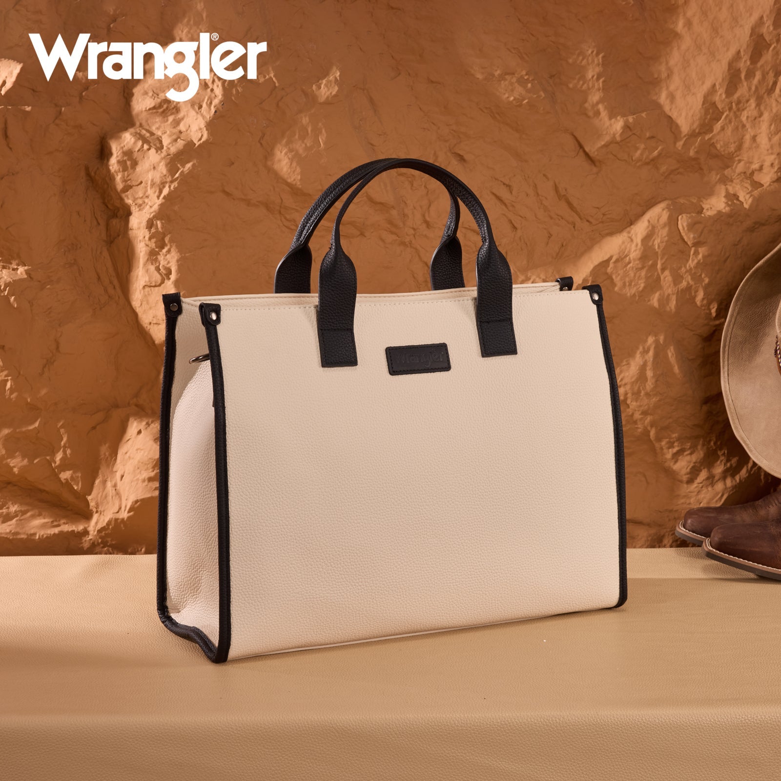 Wrangler Structured Work Tote/Large Carry-All Tote/Crossbody with Pouch