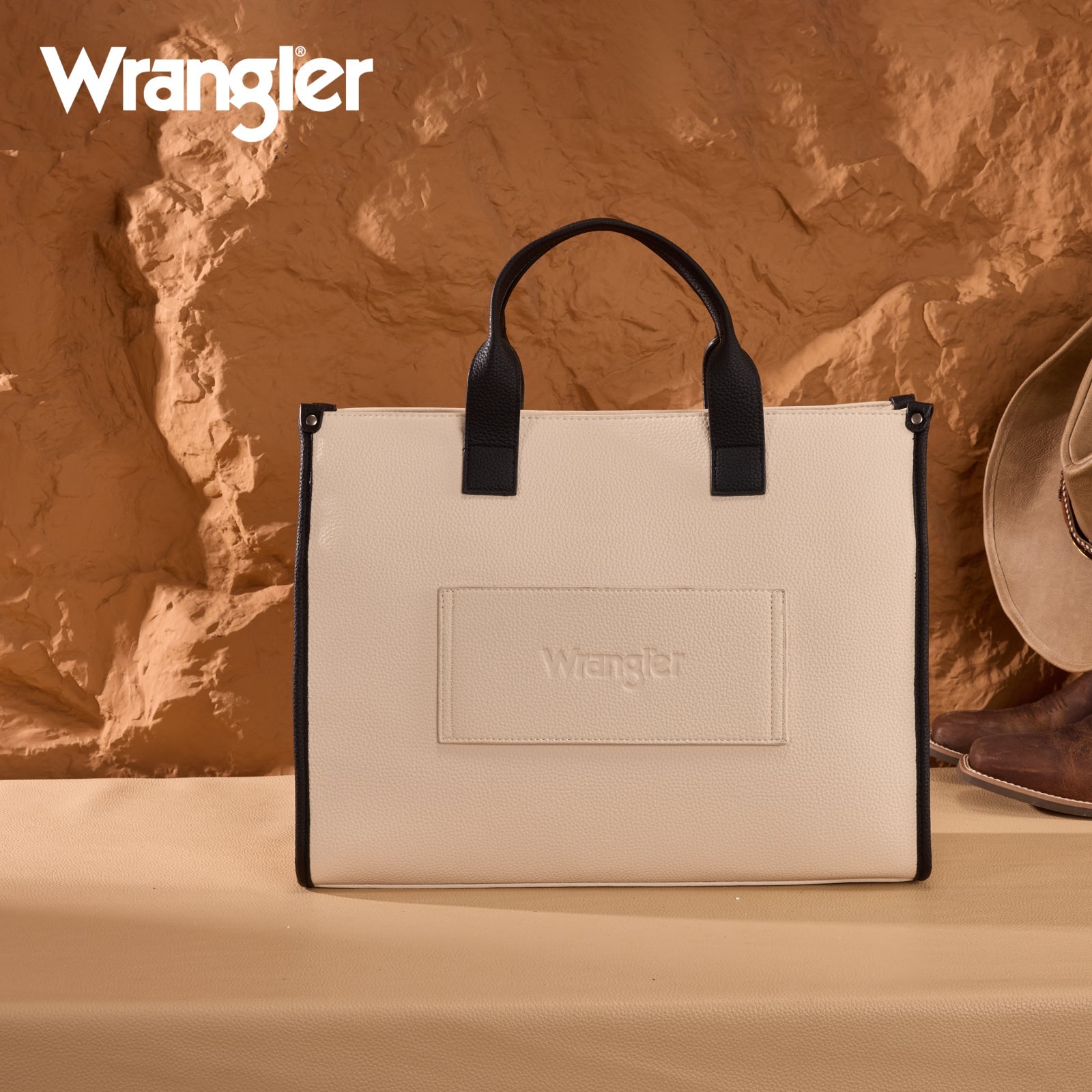Wrangler Structured Work Tote/Large Carry-All Tote/Crossbody with Pouch