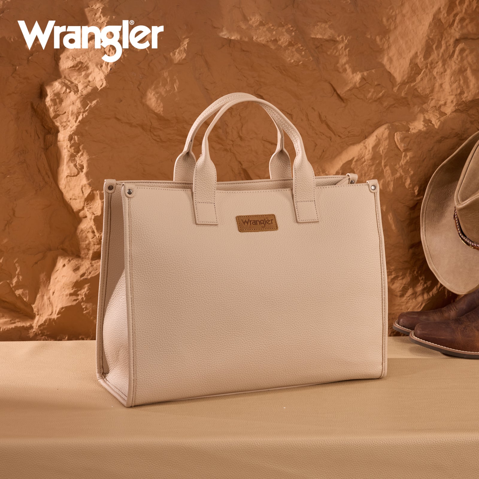 Wrangler Structured Work Tote/Large Carry-All Tote/Crossbody with Pouch