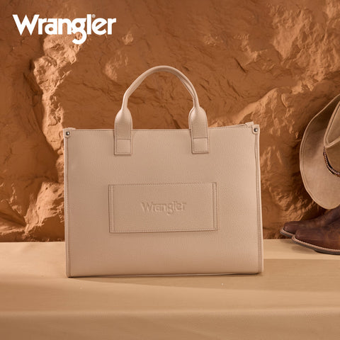 Wrangler Structured Work Tote/Large Carry-All Tote/Crossbody with Pouch