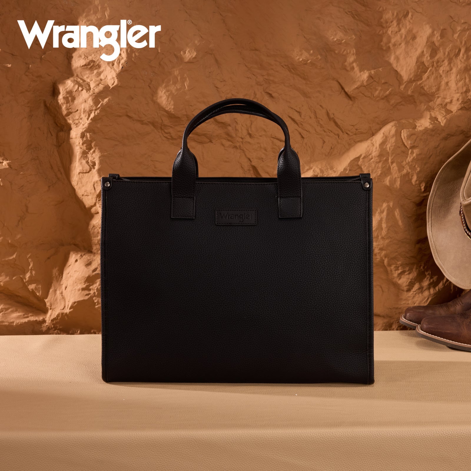 Wrangler Structured Work Tote/Large Carry-All Tote/Crossbody with Pouch