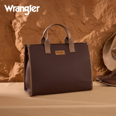 Wrangler Structured Work Tote/Large Carry-All Tote/Crossbody with Pouch
