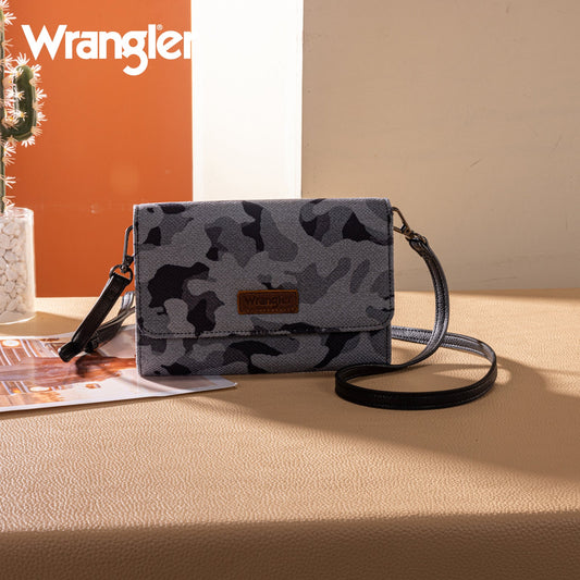 Wrangler Camo Print Canvas Clutch/Crossbody