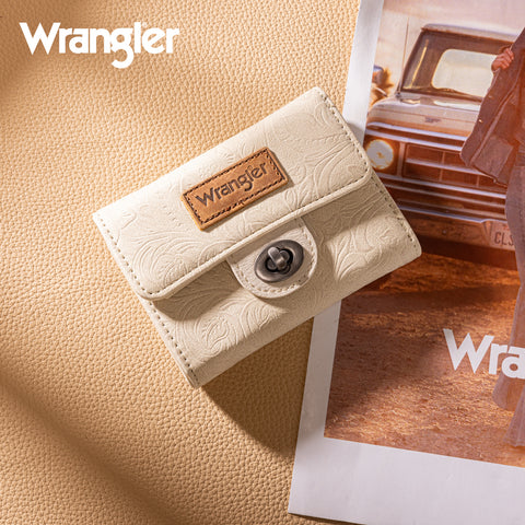Wrangler Floral Embossed RFID Trifold Wallet