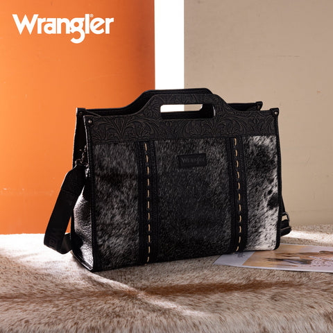 Wrangler Genuine Cowhide Carry-All Cowhide Large Tote/Crossbody