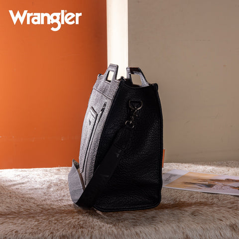 Wrangler Genuine Cowhide Carry-All Cowhide Large Tote/Crossbody