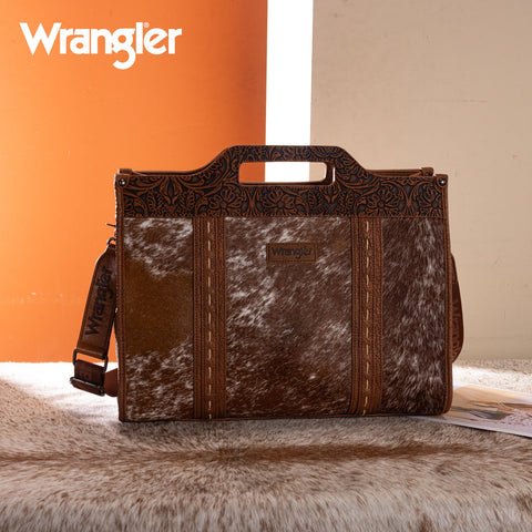 Wrangler Genuine Cowhide Carry-All Cowhide Large Tote/Crossbody