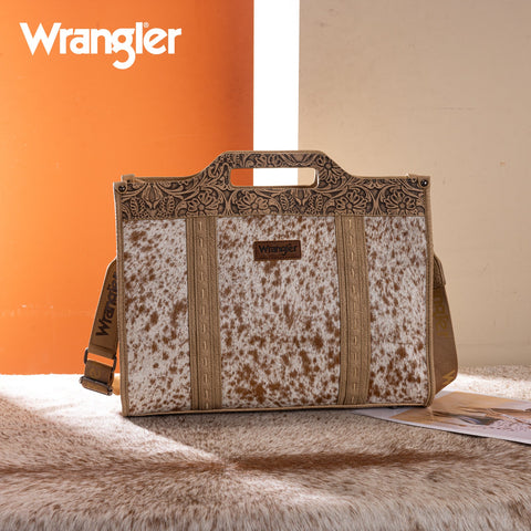 Wrangler Genuine Cowhide Carry-All Cowhide Large Tote/Crossbody