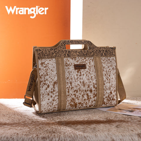 Wrangler Genuine Cowhide Carry-All Cowhide Large Tote/Crossbody