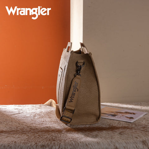 Wrangler Genuine Cowhide Carry-All Cowhide Large Tote/Crossbody
