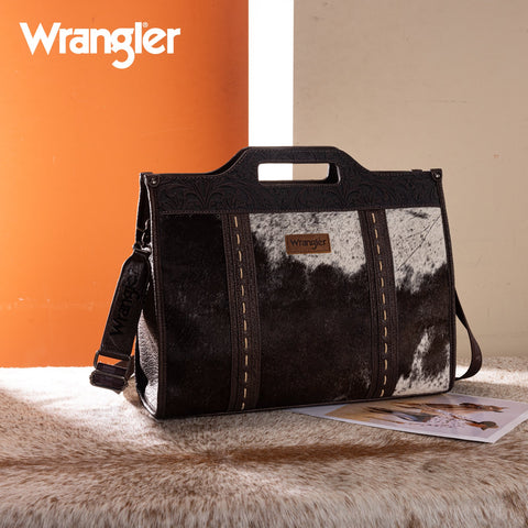 Wrangler Genuine Cowhide Carry-All Cowhide Large Tote/Crossbody