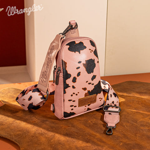 Wrangler Cow Print Sling Bag