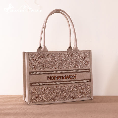 Montana West Pattern Embroidered Concealed Carry Tote