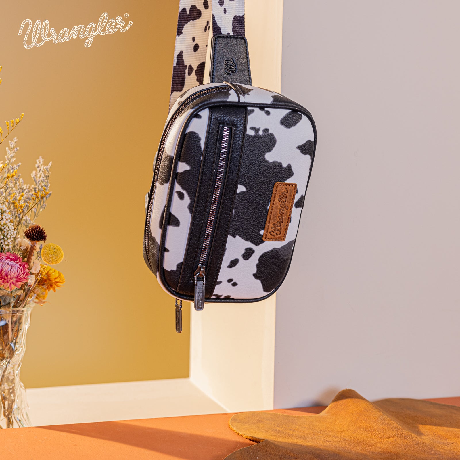 Wrangler Cow Print Belt Bag