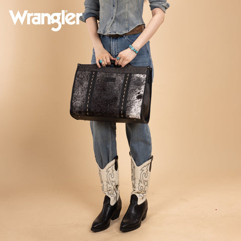 Wrangler Genuine Cowhide Carry-All Cowhide Large Tote/Crossbody