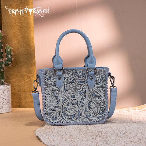 Trinity Ranch Floral Tooled Collection Mini Tote/Crossbody