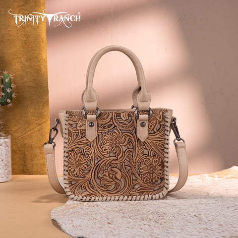 Trinity Ranch Floral Tooled Collection Mini Tote/Crossbody