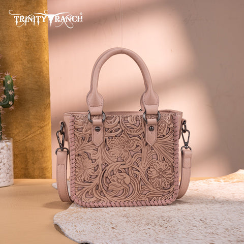 Trinity Ranch Floral Tooled Collection Mini Tote/Crossbody