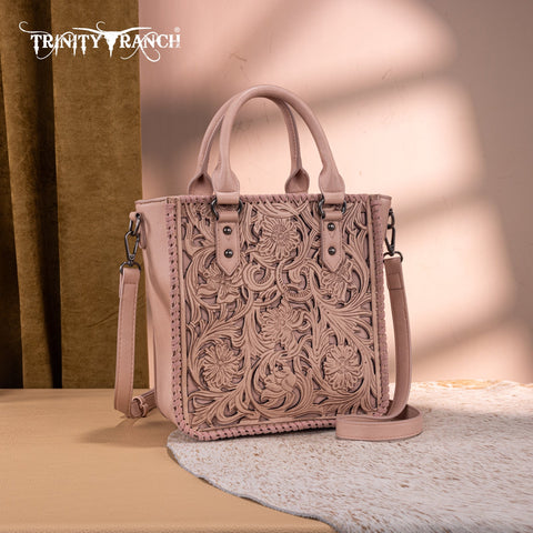 Trinity Ranch Floral Tooled Collection Tote/Crossbody