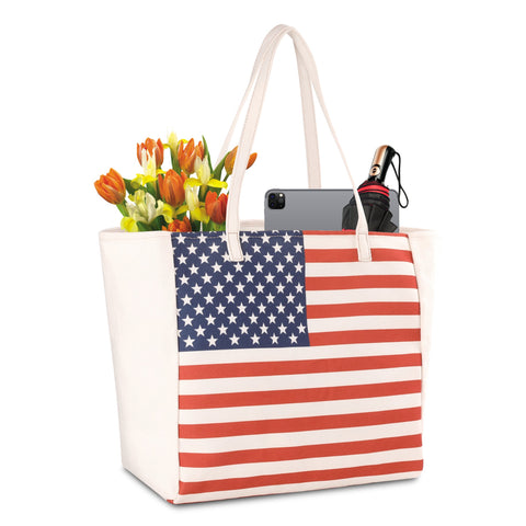 US04-138 Montana West American Pride Large Canvas Tote