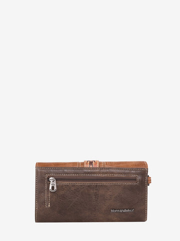 Montana West Whipstitch Aztec Buckle Wallet - Montana West World