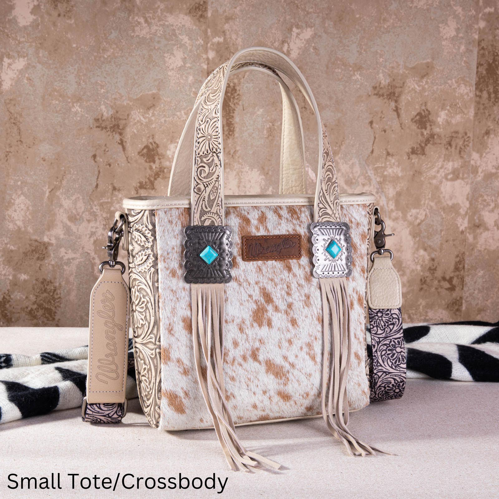 Wrangler Cowhide Fringe Concealed Carry Tote