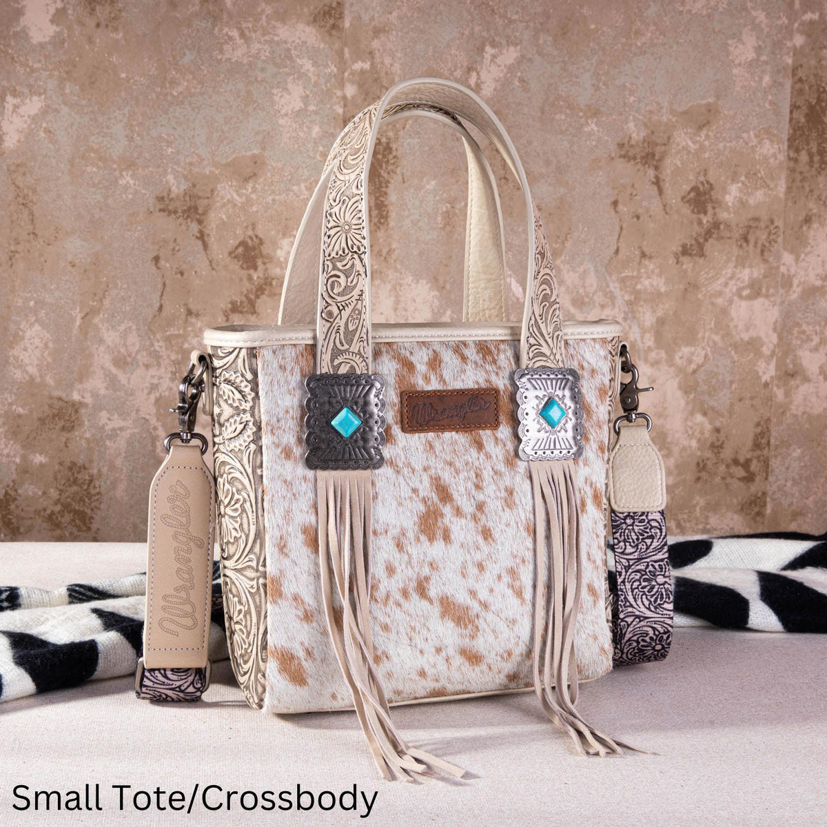 Wrangler Cowhide Fringe Concealed Carry Tote