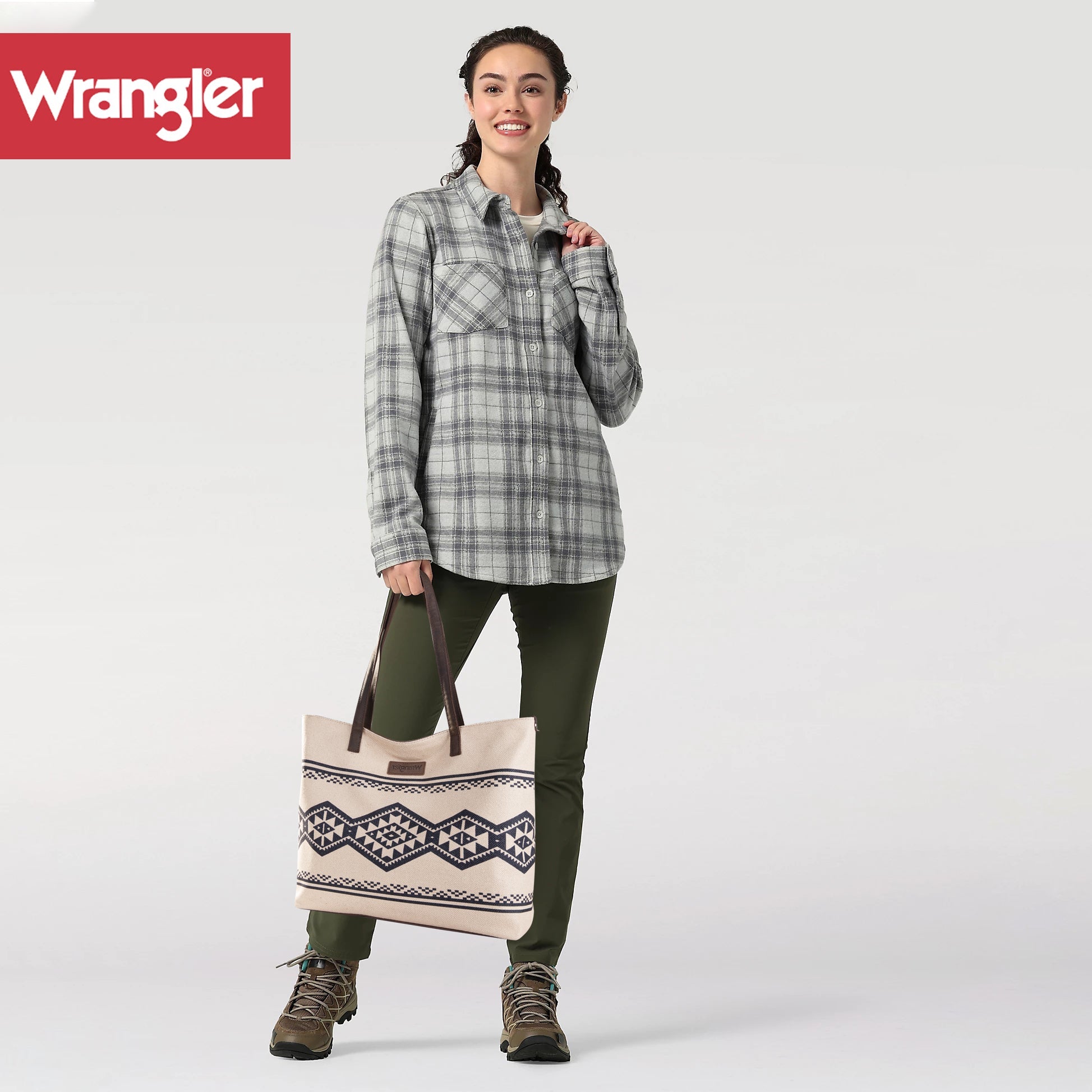 Wrangler Southwestern Canvas Tote Bag