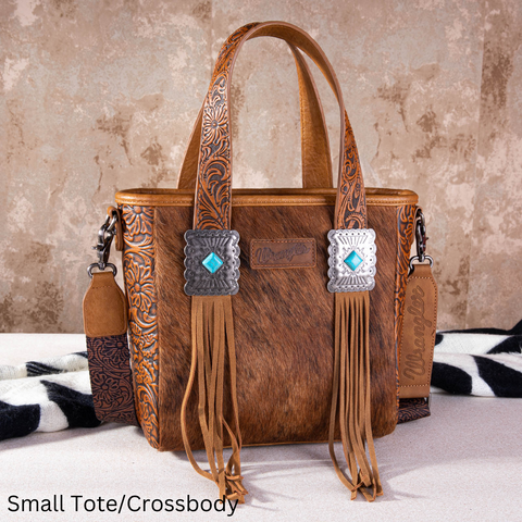 Wrangler Cowhide Fringe Concealed Carry Tote