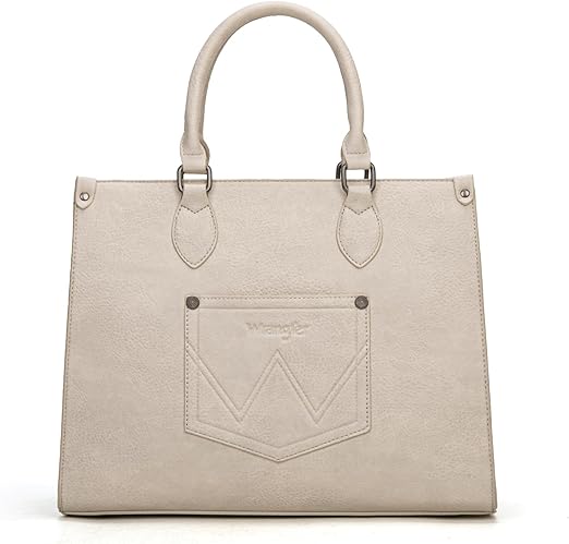 Wrangler Large Tote Bag for Women, Western Purse Work Shoulder Handbag with Crossbody Strap
