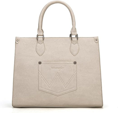 Wrangler Large Tote Bag for Women, Western Purse Work Shoulder Handbag with Crossbody Strap