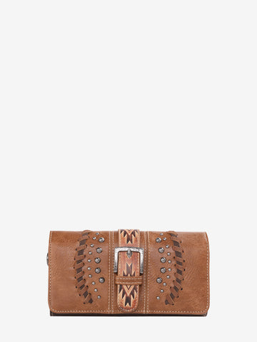 Montana West Whipstitch Aztec Buckle Wallet - Montana West World