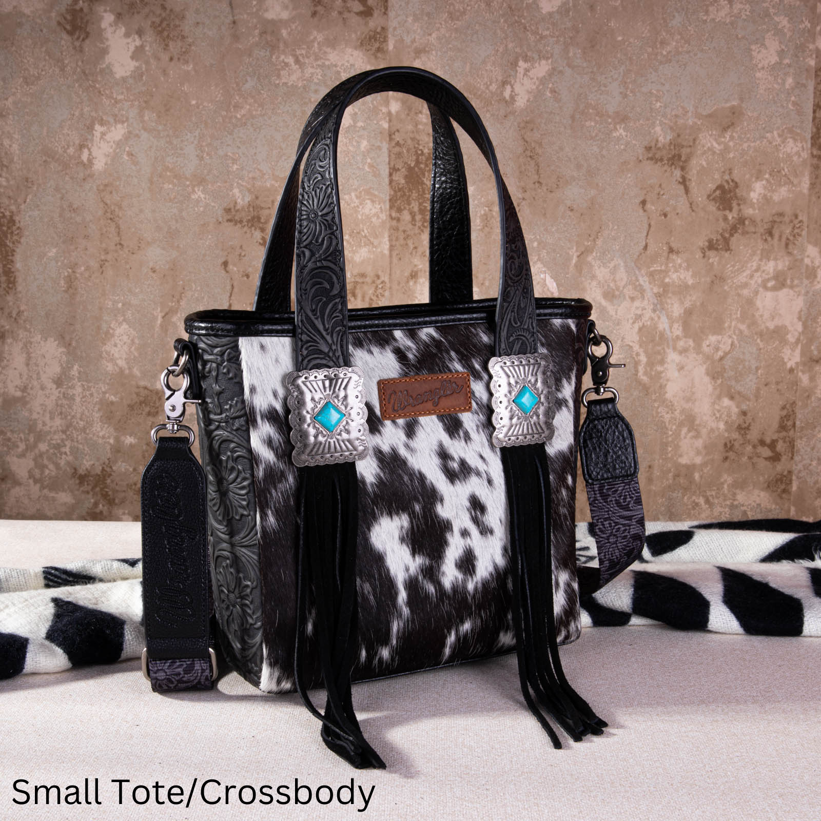 Wrangler Cowhide Fringe Concealed Carry Tote