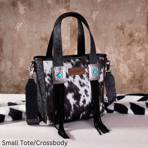 Wrangler Cowhide Fringe Concealed Carry Tote