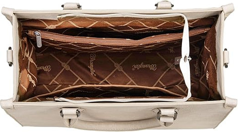 Wrangler Large Tote Bag for Women, Western Purse Work Shoulder Handbag with Crossbody Strap