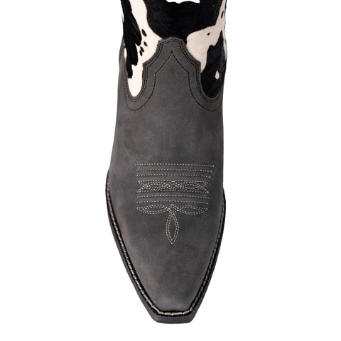 Montana West Women's Western Cow Print Cowgirl Boots - Full Grain Leather, Snip Toe